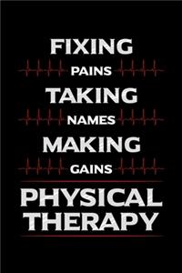 Fixing Pains Taking Names Making Gains Physical Therapy