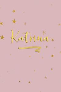 Katrina: Personalized Journal to Write In - Rose Gold Line Journal