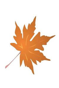 Brown Autumn Leaf School Composition Book 130 Pages