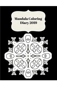 Mandala Coloring Diary 2019
