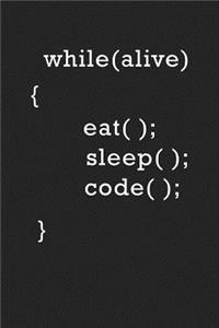While Alive Eat Sleep Code