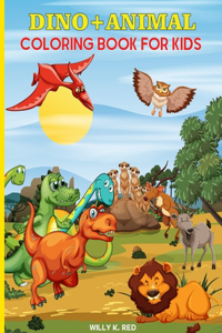 Dino and Animal Coloring Book for Kids