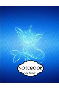 Notebook Journal : Vaporeon: Pocket Notebook Journal Diary, 120 pages, 8.5 x 11 (Dot-Grid,Graph,Lined,Blank Notebook Journal)