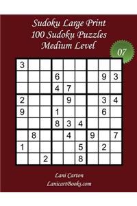 Sudoku Large Print - Medium Level - N°7