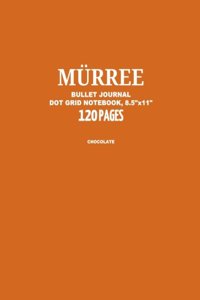 Murree Bullet Journal, Chocolate, Dot Grid Notebook, 8.5