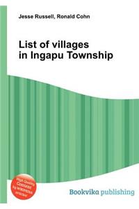 List of Villages in Ingapu Township