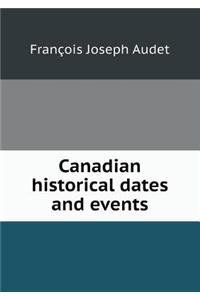 Canadian Historical Dates and Events