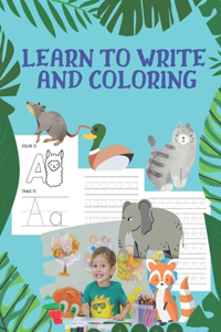 Learn To Write And Coloring