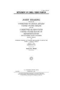 Settlement of Cobell versus Norton