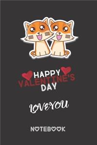 Cute Cats Valentine's Day Gift for Cat lovers Notebook journal