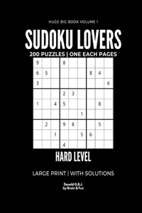 Sudoku Lovers Huge Big Book Large Print Hard Level