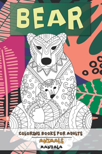 Mandala Coloring Books for Adults - Animals - Bear