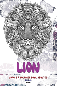 Livres à colorier pour adultes - Motifs - Animal - Lion