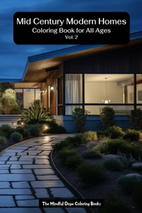 Mid Century Modern Homes Coloring Book for Adults Vol. 2