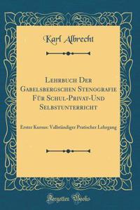 Lehrbuch Der Gabelsbergschen Stenografie Fï¿½r Schul-Privat-Und Selbstunterricht: Erster Kursus: Vallstï¿½ndiger Pratischer Lehrgang (Classic Reprint): Erster Kursus: Vallstï¿½ndiger Pratischer Lehrgang (Classic Reprint)