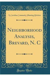 Neighborhood Analysis, Brevard, N. C (Classic Reprint)
