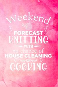 Weekend Forecast Knitting With No Chance of House Cleaning or Cooking