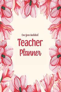 One Year Undated Teacher Planner