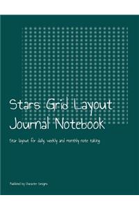 Stars Grid Layout Journal Notebook