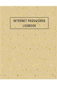 Internet Passwords Logbook