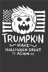 Halloween Trumpkin USA Flag Notebook Journal