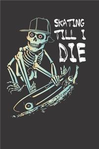 Skating Skater Skateboard Skull Notebook Journal