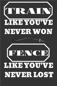 Train Like You've Never Won Fence Like You've Never Lost