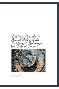 Statistical Appendix to Annual Report of the Secretary of Treasury on the State of Finances