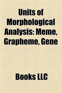 Units of Morphological Analysis