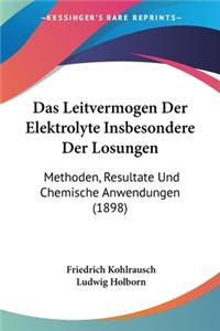 Das Leitvermogen Der Elektrolyte Insbesondere Der Losungen