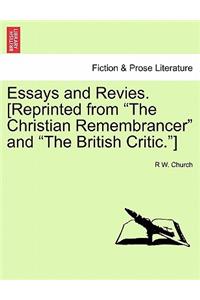 Essays and Revies. [Reprinted from 
