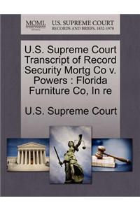 U.S. Supreme Court Transcript of Record Security Mortg Co V. Powers