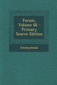 Forum, Volume 66