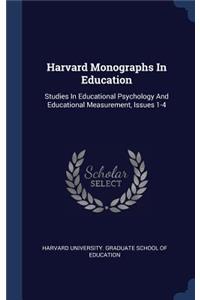 Harvard Monographs In Education