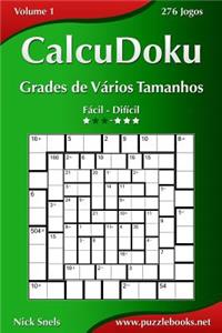 CalcuDoku Grades de Vários Tamanhos - Fácil ao Difícil - Volume 1 - 276 Jogos