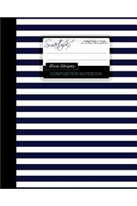 Blue Stripes Composition Notebook