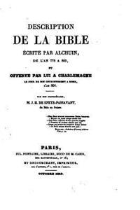 Description de la Bible écrite par Alchuin de l'an 778 à 800