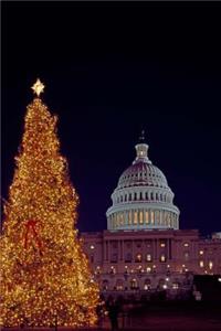 Christmas Tree on the Washington DC Mall Journal: 150 Page Lined Notebook/Diary