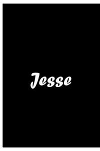 Jesse - Black Notebook / Journal / Extended Lined Pages / Soft Matte Cover