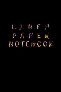 Lined Paper Notebook