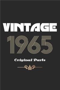 Retro Birthday - Vintage 1965 Notebook Original Parts Gift