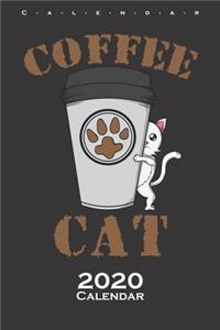 hiding Cat behind Coffee Cup 