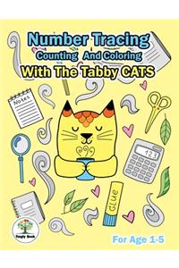 Number Tracing, Counting And Coloring With The Tabby Cats.