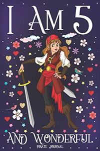 Pirate Journal I am 5 and Wonderful