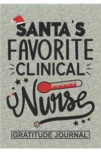 Santa's Favorite Clinical Nurse - Gratitude Journal