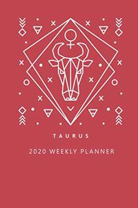 Taurus 2020 Weekly Planner (Red)