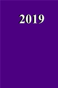 Indigo Color 2019 Weekly Planner Simple Plain All Indigo 134 Pages