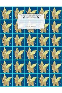 Unruled Composition Notebook. 8.5 X 11. 120 Pages. Unicorn Theme Pattern