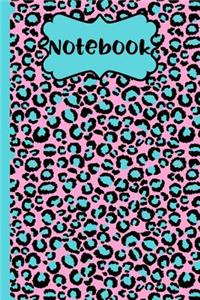 Notebook: Cheetah Print Design Blank Lined Notebook(6 X 9 Inches 120 Decorated Inside Pages Vol. 3)