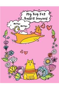 My Big Fat Bullet Journal for Cat Lovers Funny Flying Cartoon Cat 7
